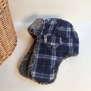 Weatherproof  Plaid Trapper Faux Fur Hat